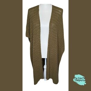 J. Jill Green Shrug Open Design Sweater One Size